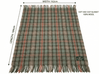 Fraser Hunting Weathered New Wool Large Tartan Blanket Throw Rug