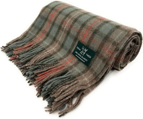 Fraser Hunting Weathered New Wool Large Tartan Blanket Throw Rug