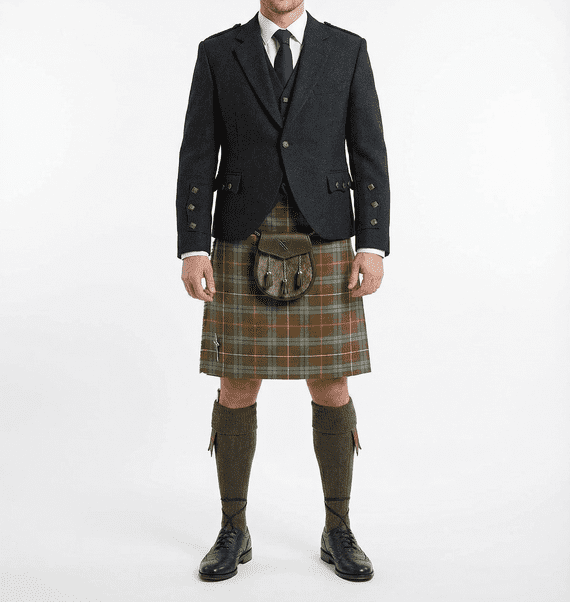 Fraser Hunting Weathered Tartan 8 Yard Wool Blend Kilt