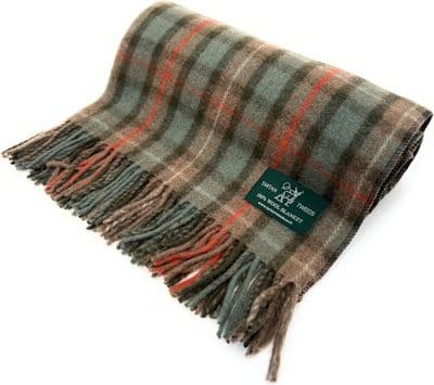 Fraser Hunting Weathered Tartan Knee Blanket 100% New Wool