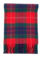 Fraser Red Tartan Lambswool Large Clan Scarf Unisex 180cm x 30cm
