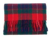 Fraser Red Tartan Lambswool Large Clan Scarf Unisex 180cm x 30cm