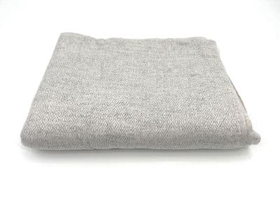 Fringed Diamond Cashmere  Blend Hand Finished Large Throw Blanket 130  x 200 cm