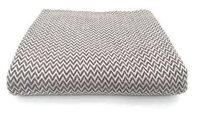 Fringed Zigzag Cashmere Blend Hand Finished Throw Blanket 130  x 200cm