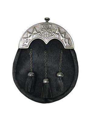 Full Dress Antique Thistle Design Kilt Sporran & Chain Belt