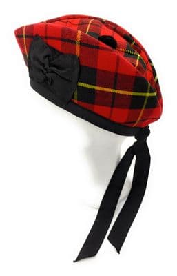 Glengarry Hat Wallace Tartan- Pure Wool Classic Scottish Design NEW