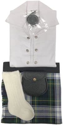Gordon Dress Tartan Baby Kilt Outfit | Traditional Scottish Baby Highland Wear Item in Stock