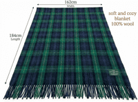 Gordon Modern Wool Large Tartan Blanket Throw Rug