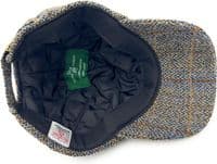 Green Herringbone Rust Overcheck Tweed Baseball Cap | One Size Adjustable
