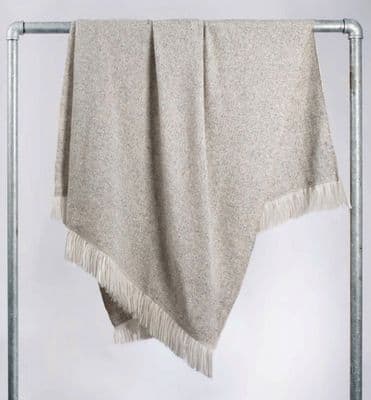 Grey 100% Alpaca Throw, Handwoven, Lightweight, Warm Blanket, 150cm x 128cm