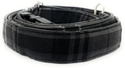 Grey Granite Tartan Dog Collar And Lead Set