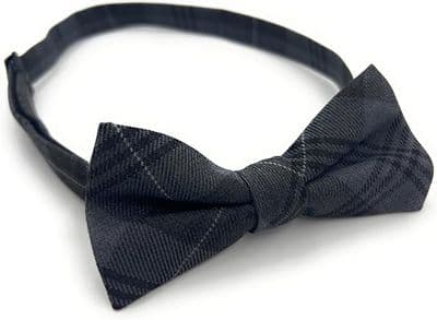 Grey Granite Tartan Pre-Tied Bow Tie