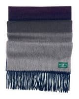 Grey-Navy Cashmere | Luxury Mens Tweed Cashmere Scarf