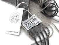 Grey Stripe Extra Fine Pure Cashmere Scarf 180 cm x 30 cm