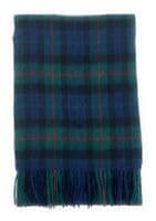 Gunn Modern Large Tartan Lambswool Clan Scarf Unisex 180cm x 30cm