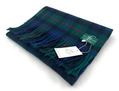Gunn Modern Large Tartan Lambswool Clan Scarf Unisex 180cm x 30cm
