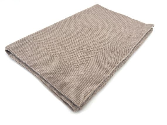 Handmade New Born Baby Swaddle Blanket Waffle Knit in Soft & Warm Cashmere Blend 0-3 Months Boy or G
