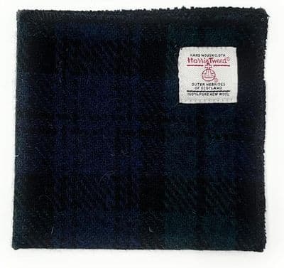 Harris Tweed Black Watch Handmade Pocket Square