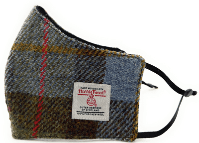 Harris Tweed Face Mask Adjustable Strap Macleod Unisex One Size
