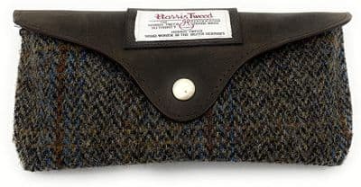 Harris Tweed Glasses Case Fully Lined with Button Closure Unisex British Made