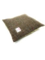 Harris Tweed Green Herringbone Square Cushion Cover 40cm x 40cm Made in Scotland