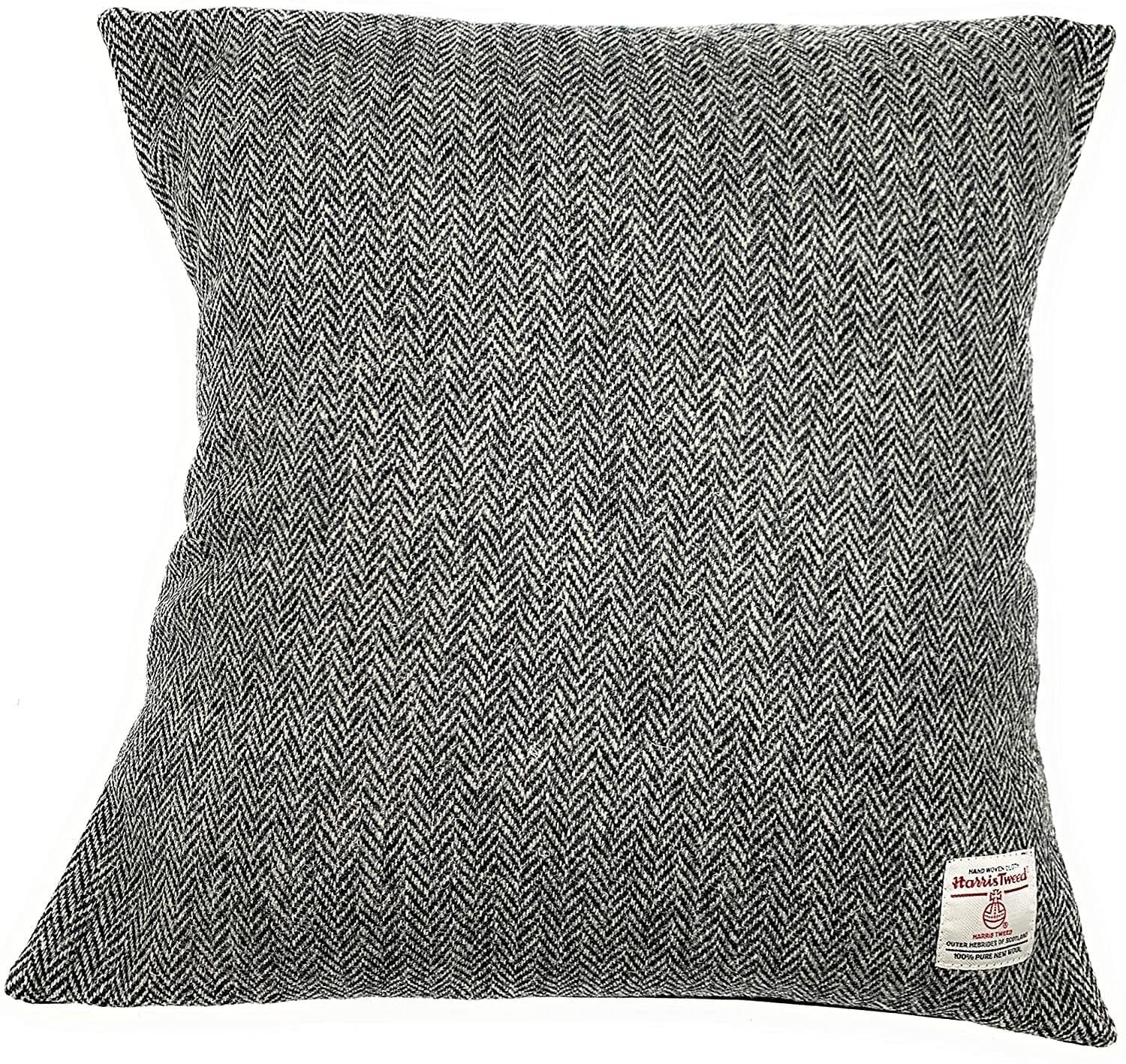 Harris Tweed Grey Herringbone Square Cushion Cover 40cm x 40cm Made in