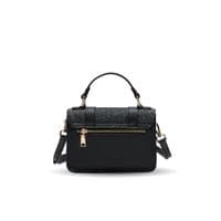 Harris Tweed Mini Satchel Charcoal Herringbone Crossbody Bag