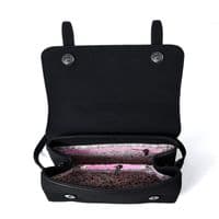 Harris Tweed Mini Satchel Charcoal Herringbone Crossbody Bag