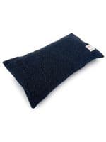 Harris Tweed Navy Herringbone Rectangular Cushion Cover 44 cm x 26 cm Made in Scotland