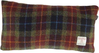 Harris Tweed Rust Check Rectangular Cushion Cover 44 cm x 26 cm Made in Scotland