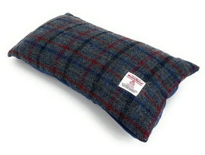 Harris Tweed Slate Grey Check Rectangular Cushion Cover 44 cm x 26 cm Made in Scotland