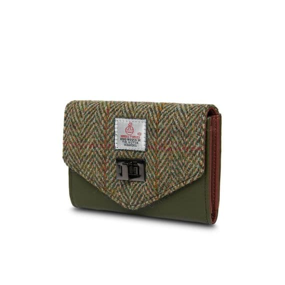Large Clasp Purse With Fuchsia Tartan Harris Tweed®