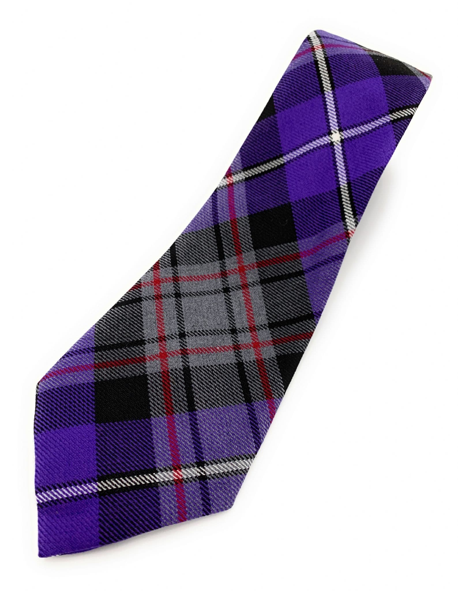 purple tartan tie