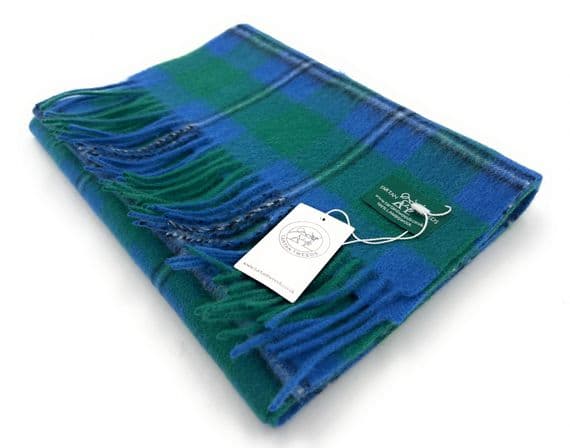 Irvine Ancient Large Tartan Lambswool Clan Scarf Unisex 180cm x 30cm