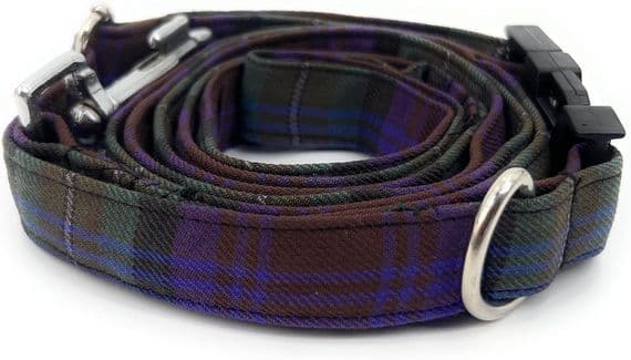 Isle of Skye Tartan Dog Collar And Lead Set