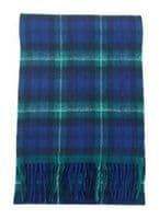 Lamont Tartan Lambswool Large Clan Scarf Unisex 180cm  x  30cm