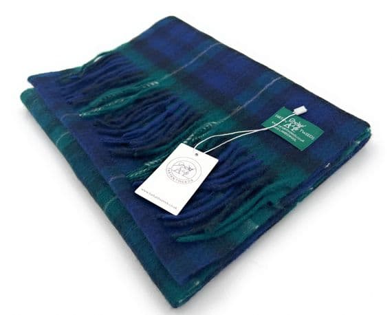 Lamont Tartan Lambswool Large Clan Scarf Unisex 180cm  x  30cm