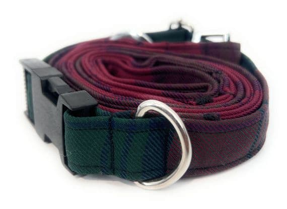 Lindsay Tartan Dog Collar And Lead Set