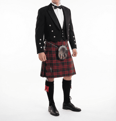 MacDonald Modern Tartan 8 Yard Wool Blend Kilt