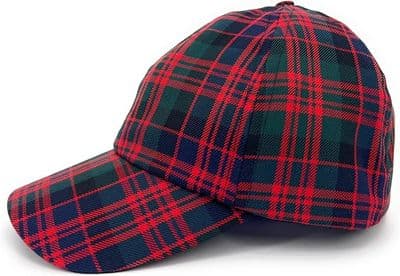 MacDonald Modern Tartan Baseball Cap, Deep Crown, Unisex Fit 57-62cm, Made in Scotland