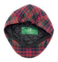 Macdonald Modern Tartan Flat Cap One Size Comfort Fit Quilted Lining Made in Scotland
