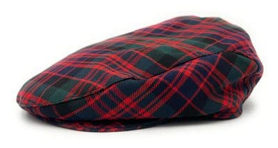 Macdonald Modern Tartan Flat Cap One Size Comfort Fit Quilted Lining Made in Scotland
