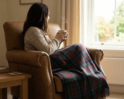 MacDonald Of Clanranald New Wool Large Tartan Blanket Throw