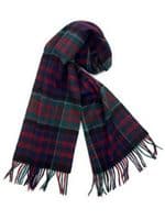 Macdonald Of Clanranald Tartan Lambswool  Clan Scarf  Unisex 180 cm x 30 cm