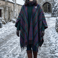MacDonald Of Clanranald Tartan Women's Pure Wool Cape