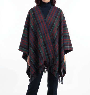 MacDonald Of Clanranald Tartan Women's Pure Wool Cape