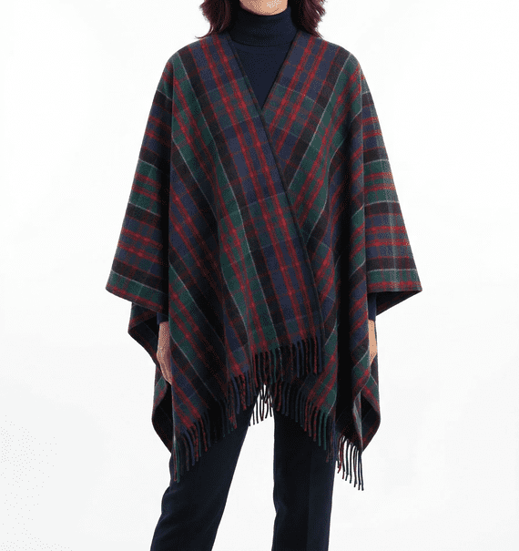 MacDonald Of Clanranald Tartan Women's Pure Wool Cape
