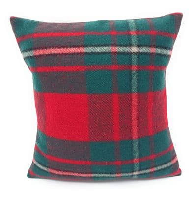 MacGregor Modern Wool Tartan  Square Cushion Cover Made in Scotland