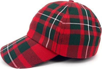 MacGregor Tartan Baseball Cap, Deep Crown, Unisex Fit 57-62cm, Made in Scotland