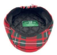 Macgregor Tartan Flat Cap Comfort Fit Quilted Lining Made in Scotland